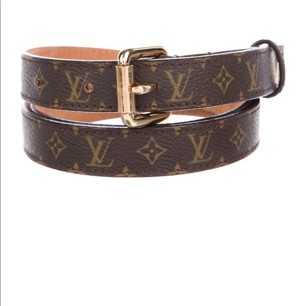 Louis Vuitton monogram belt brown